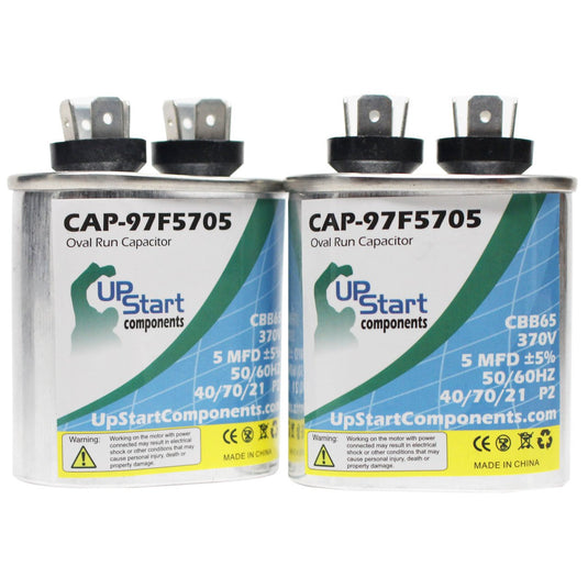 5 MFD 370 Volt Oval Motor Run Capacitor Replacement for Amana / Goodman B945650