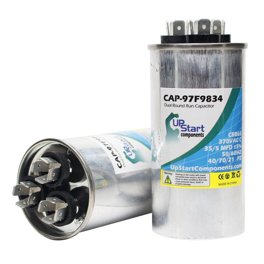 35/5 MFD 370 Volt Dual Round Run Capacitor Replacement for Amana / Goodman / Janitrol CK30-1B