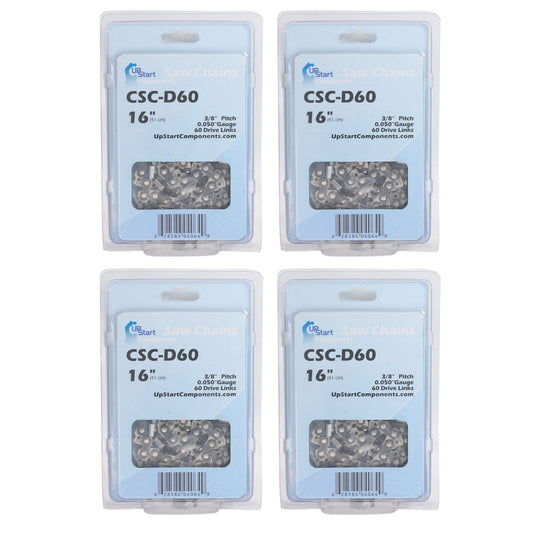 16-Inch Chainsaw Chain Replacement - 3/8" Pitch, .050" Gauge, 60 Drive Links