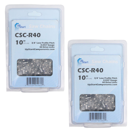 2-Pack 10-Inch Chainsaw Chain Replacement for Black & Decker LCS1020 20-Volt
