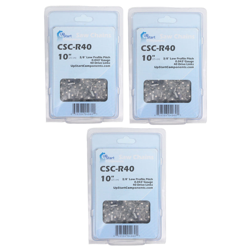 Load image into Gallery viewer, 3-Pack 10-Inch Chainsaw Chain Replacement for Black &amp; Decker LCS1020 20-Volt
