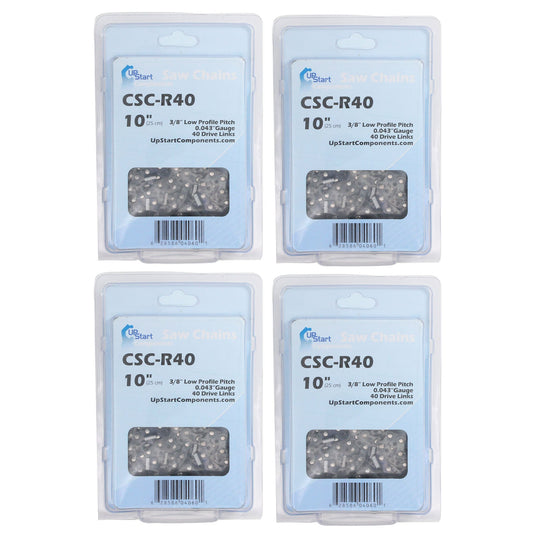 10-Inch Chainsaw Chain Replacement - 3/8" Pitch, .043" Gauge, 40 Drive Links