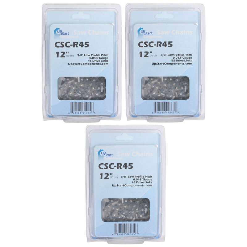 Load image into Gallery viewer, 12-Inch Chainsaw Chain Replacement - 3/8&quot; Pitch, .043&quot; Gauge, 45 Drive Links
