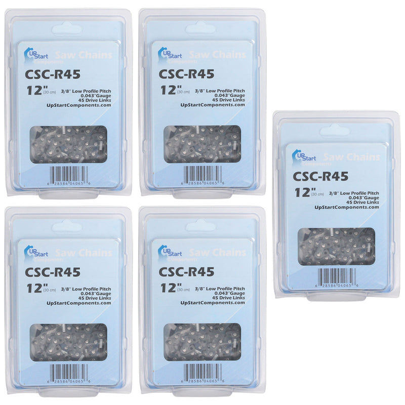 Load image into Gallery viewer, 12-Inch Chainsaw Chain Replacement - 3/8&quot; Pitch, .043&quot; Gauge, 45 Drive Links

