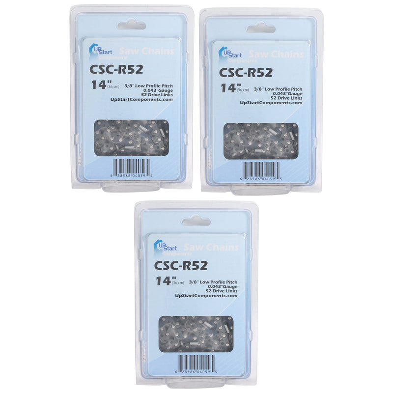 Load image into Gallery viewer, 14-Inch Chainsaw Chain Replacement - 3/8&quot; Pitch, .043&quot; Gauge, 52 Drive Links

