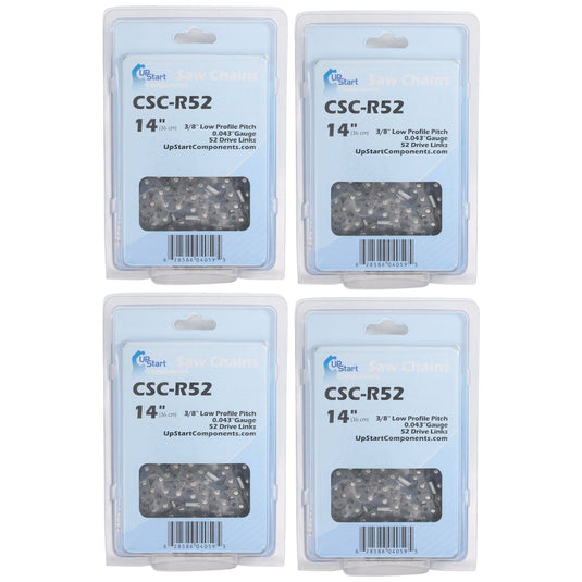 14-Inch Chainsaw Chain Replacement - 3/8" Pitch, .043" Gauge, 52 Drive Links