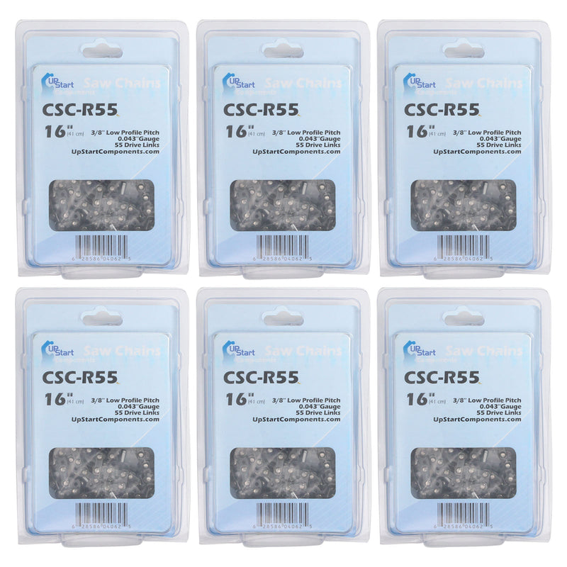 Load image into Gallery viewer, 16-Inch Chainsaw Chain Replacement - 3/8&quot; Pitch, .043&quot; Gauge, 55 Drive Links
