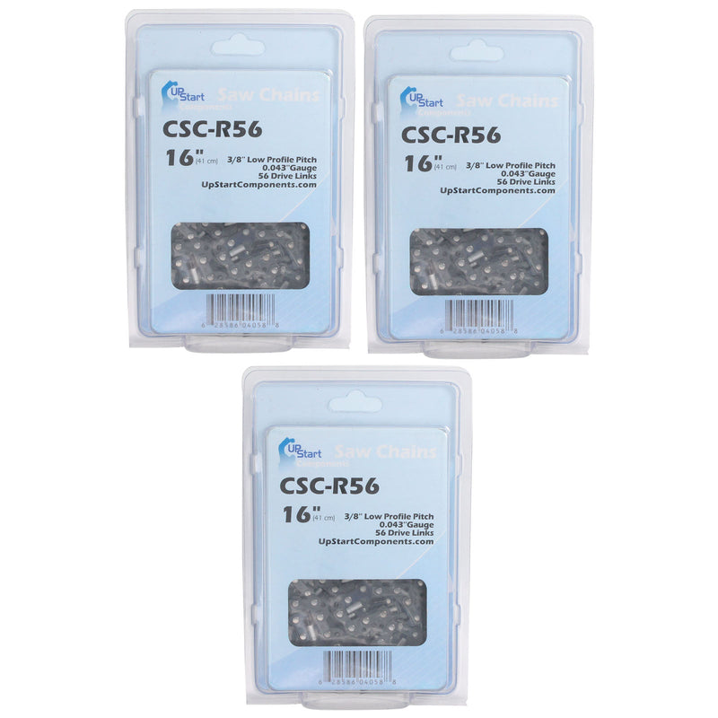 Load image into Gallery viewer, 16-Inch Chainsaw Chain Replacement - 3/8&quot; Pitch, .043&quot; Gauge, 56 Drive Links
