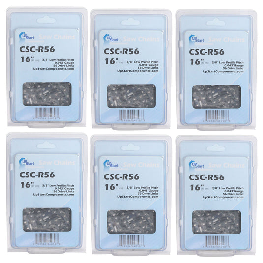 16-Inch Chainsaw Chain Replacement - 3/8" Pitch, .043" Gauge, 56 Drive Links