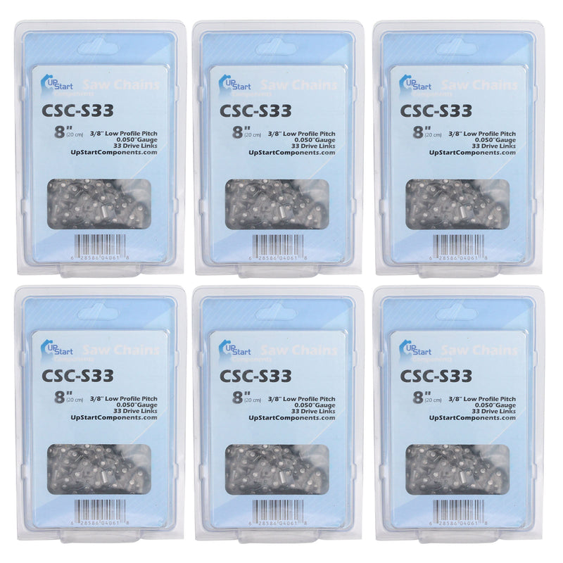 Load image into Gallery viewer, 6-Pack 8-Inch Chainsaw Chain Replacement for Chicago 68862 Pole Saw
