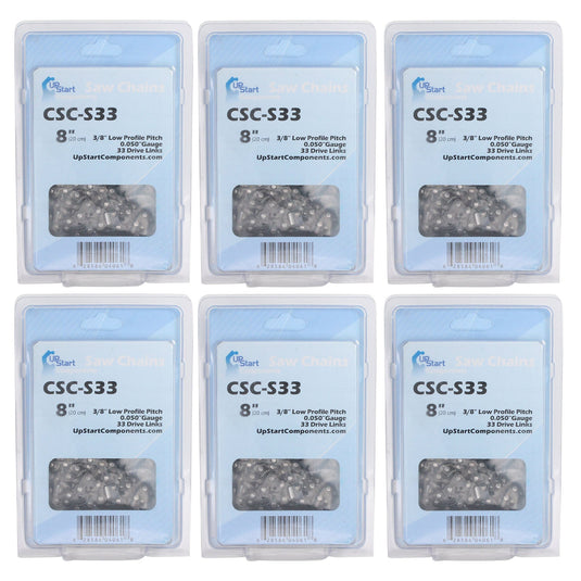 6-Pack 8-Inch Chainsaw Chain Replacement for Chicago 68862 Pole Saw