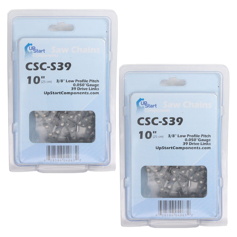 Load image into Gallery viewer, 10-Inch Chainsaw Chain Replacement - 3/8&quot; Pitch, .050&quot; Gauge, 39 Drive Links
