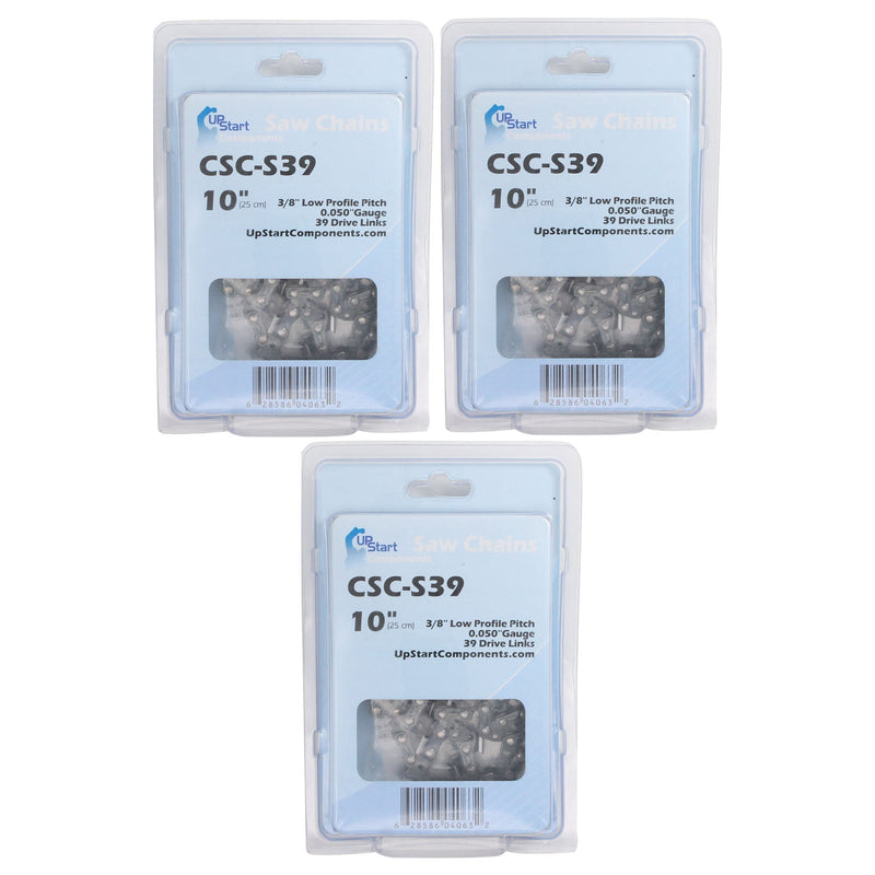Load image into Gallery viewer, 10-Inch Chainsaw Chain Replacement - 3/8&quot; Pitch, .050&quot; Gauge, 39 Drive Links
