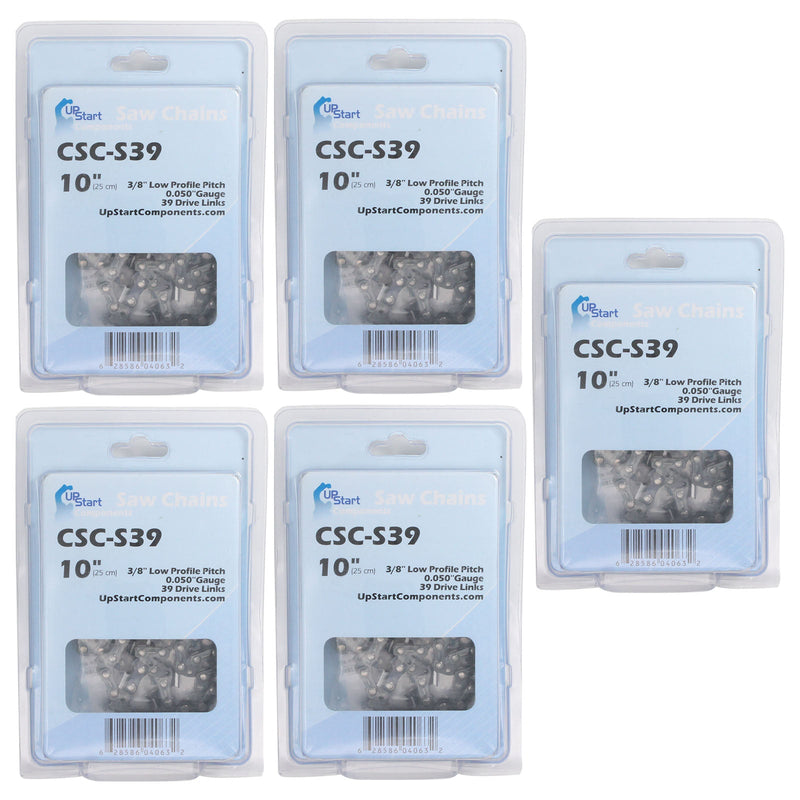 Load image into Gallery viewer, 10-Inch Chainsaw Chain Replacement - 3/8&quot; Pitch, .050&quot; Gauge, 39 Drive Links
