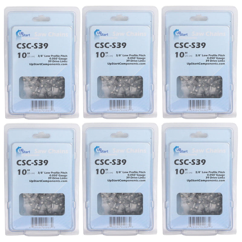 Load image into Gallery viewer, 10-Inch Chainsaw Chain Replacement - 3/8&quot; Pitch, .050&quot; Gauge, 39 Drive Links
