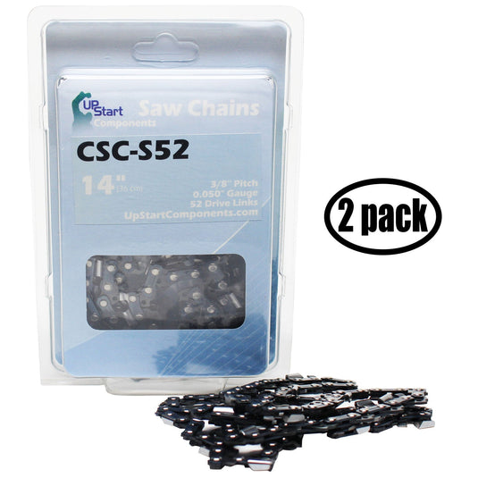14-Inch Chainsaw Chain Replacement - 3/8" Pitch, .050" Gauge, 52 Drive Links