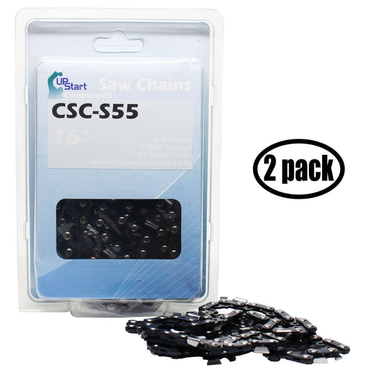 16-Inch Chainsaw Chain Replacement - 3/8" Pitch, .050" Gauge, 55 Drive Links