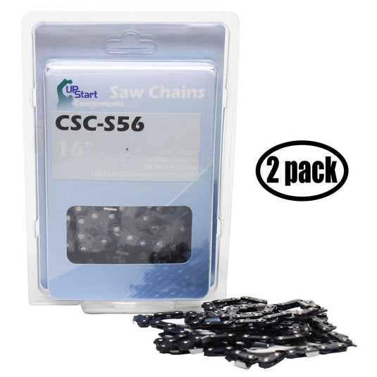 16-Inch Chainsaw Chain Replacement - 3/8" Pitch, .050" Gauge, 56 Drive Links