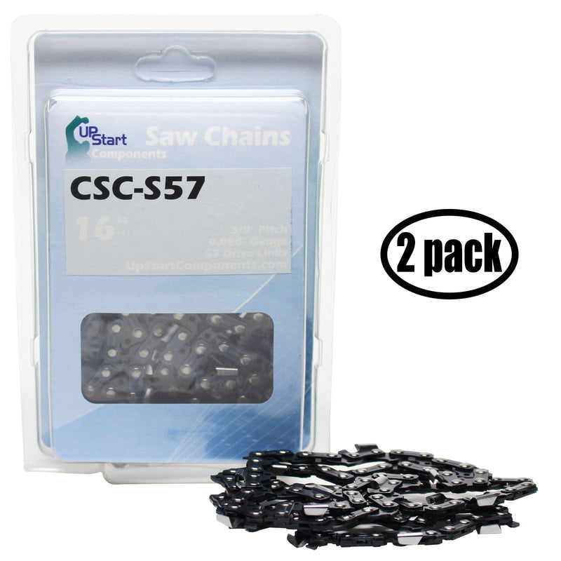 Load image into Gallery viewer, 16-Inch Chainsaw Chain Replacement - 3/8&quot; Pitch, .050&quot; Gauge, 57 Drive Links
