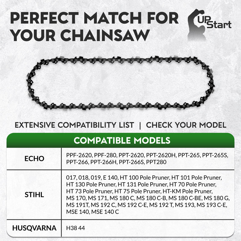 Load image into Gallery viewer, 12-Inch Chainsaw Chain Replacement - 3/8&quot; Pitch, .043&quot; Gauge, 44 Drive Links
