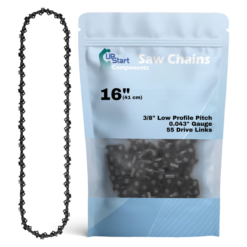 Load image into Gallery viewer, 16-Inch Chainsaw Chain Replacement - 3/8&quot; Pitch, .043&quot; Gauge, 55 Drive Links
