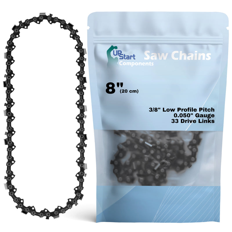 Load image into Gallery viewer, 8-Inch Chainsaw Chain Replacement - 3/8&quot; Pitch, .050&quot; Gauge, 33 Drive Links

