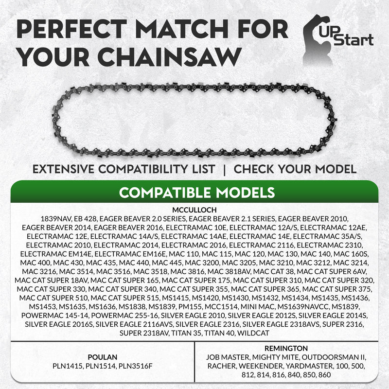 Load image into Gallery viewer, 14-Inch Chainsaw Chain Replacement - 3/8&quot; Pitch, .050&quot; Gauge, 49 Drive Links
