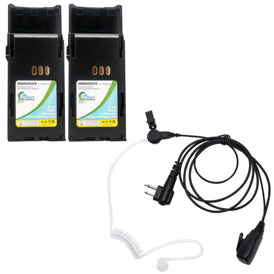 Motorola P1225 Battery & FBI Earpiece with Push to Talk (PTT) Microphone Replacement