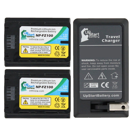 NP-FZ100 Battery + Charger Replacement for Sony NP-FZ100 Rechargeable Lithium-Ion Battery