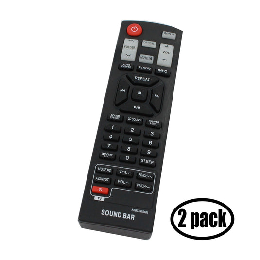 Replacement for LG AKB73575401 Remote Control - Works with LG NB3530A, NB3520A, NB2520A, NB2420A, NBN36, NB4543, NB3532A, NB4530B, NB4540, NB5540, NB4530 Soundbar Systems