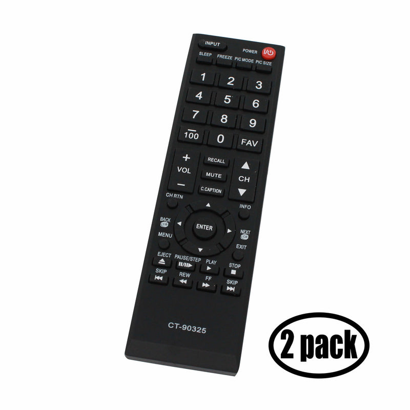 Load image into Gallery viewer, Replacement for Toshiba CT-90325 TV Remote Control - Works with Toshiba CT 90325, 43L420U, 32C120U, 50L1400U, 49L310U, 55L310U, 40E220U, 40RV525R, 24SL410U, 50L1350U, 49L420U, 32L220U, 40E210U TVs
