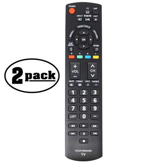 Replacement HDTV Remote for Panasonic N2QAYB000485 TV Remote Control