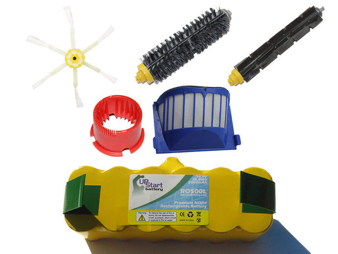 iRobot Roomba 585 Kit - Includes 1 Battery, 1 AeroVac Filter, 1 Bristle Brush, 1 Flexible Beater Brush , 1 6-Arm Side Brush and 1 Brush Cleaning Tool