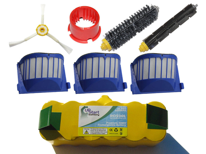 iRobot Roomba 585 Kit - Includes 1 Battery, 3 AeroVac Filter, 1 Bristle Brush, 1 Flexible Beater Brush , 1 3-Arm Side Brush and 1 Brush Cleaning Tool