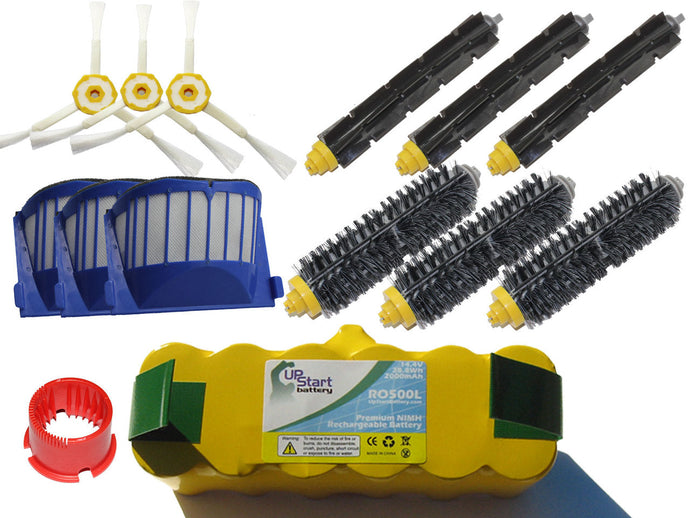 iRobot Roomba 585 Kit - Includes 1 Battery, 3 AeroVac Filters, 3 Bristle Brushes, 3 Flexible Beater Brushes , 3 3-Arm Side Brushes and 1 Brush Cleaning Tool