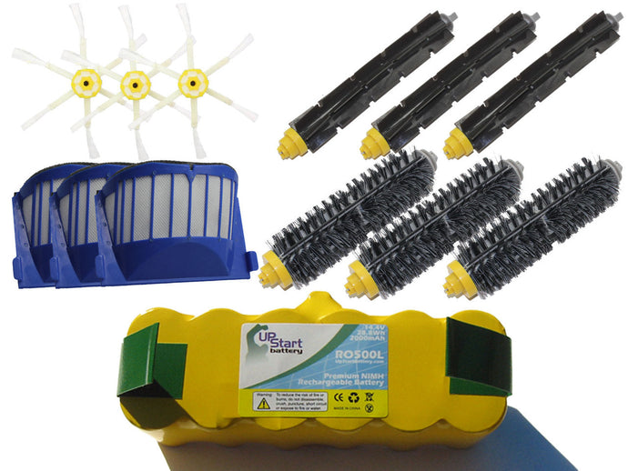 iRobot Roomba 585 Kit - Includes 1 Battery, 3 AeroVac Filters, 3 Bristle Brushes, 3 Flexible Beater Brushes and 3 6-Arm Side Brushes
