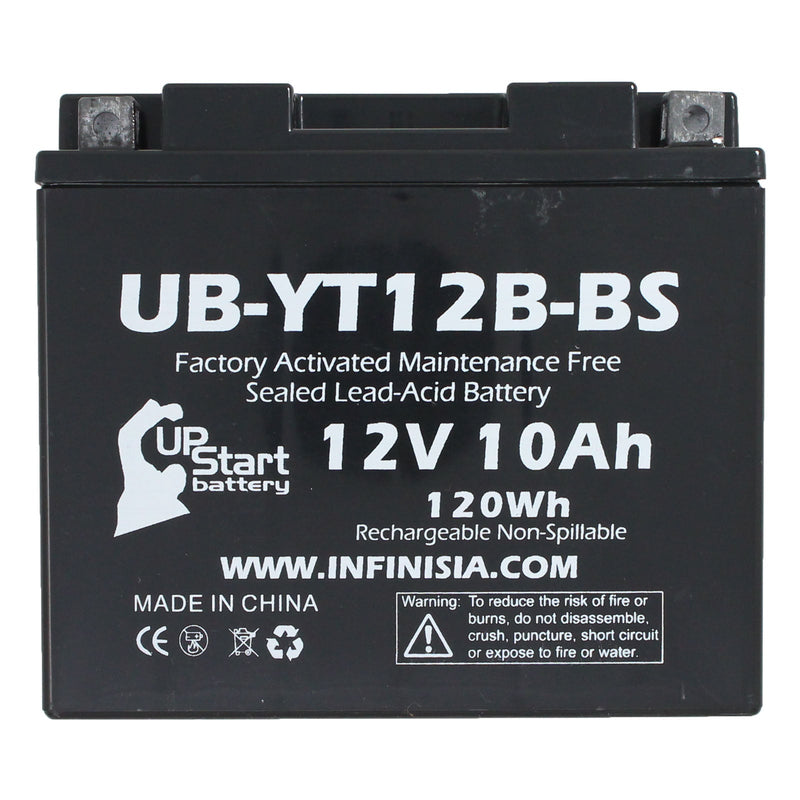 Load image into Gallery viewer, Replacement for YT12B-BS Battery 12V 10AH SLA - Compatible with 2009 Yamaha Fz6r, 2009 Ducati Monster 696, Ducati Monster 2018, Ducati Scrambler 2015, 2013 Yamaha Fz6r, 2016 Ducati Scrambler
