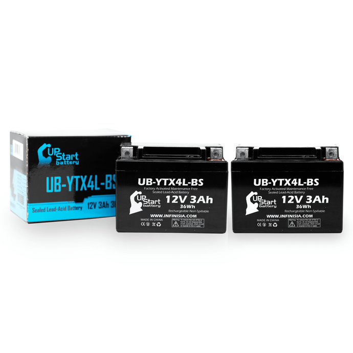2-Pack 2011 Aeon (Benzai) Cobra/CX-Sport 50 50CC ATV Battery Replacement - 12V, 3Ah