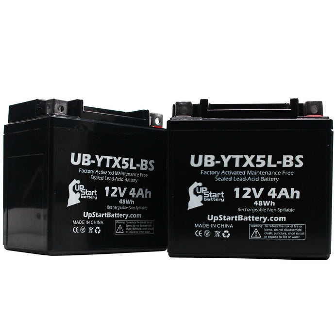 2-Pack 2006 Arctic Cat DVX50 50CC ATV Battery Replacement - 12V, 4Ah