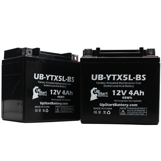 2-Pack 2006 Arctic Cat DVX50 50CC ATV Battery Replacement - 12V, 4Ah