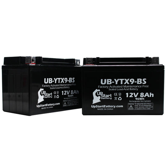 2-Pack 2010 Arctic Cat 150 150CC ATV Battery Replacement - 12V, 8Ah