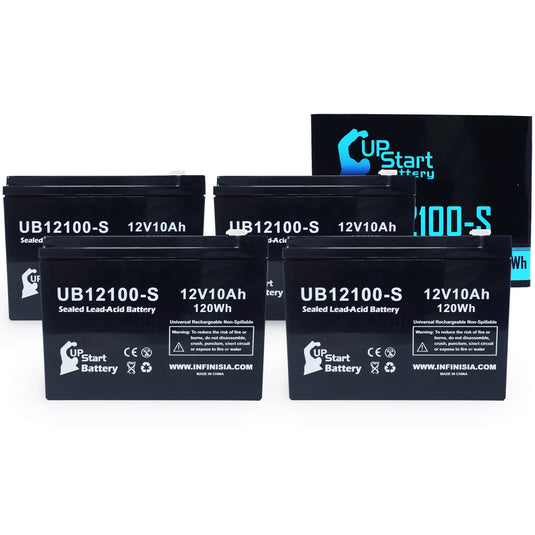 UB12100-S Sealed Lead Acid Battery Replacement (12V, 10Ah, F2 Terminal, AGM, SLA)