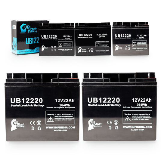 UB12220 Sealed Lead Acid Battery Replacement (12V, 22Ah, T4 Terminal, AGM, SLA)
