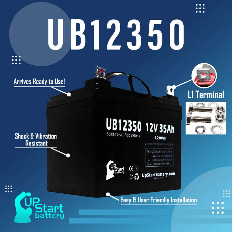 Load image into Gallery viewer, UB12350 Sealed Lead Acid Battery Replacement (12V, 35Ah, Internal Thread Terminal, Group U1, AGM, SLA)
