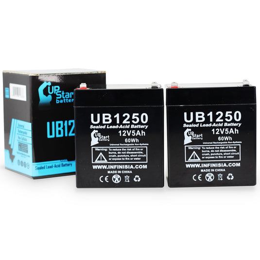 UB1250 Sealed Lead Acid Battery Replacement (12V, 5Ah, 5000mAh, F1 Terminal, AGM, SLA)