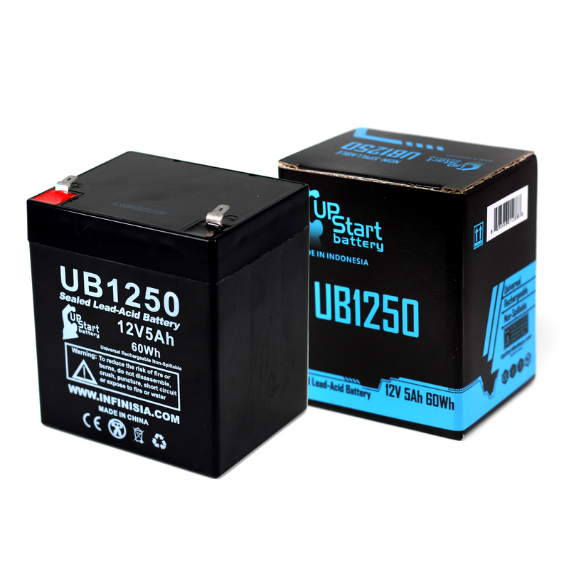 Load image into Gallery viewer, UB1250 Sealed Lead Acid Battery Replacement (12V, 5Ah, 5000mAh, F1 Terminal, AGM, SLA)
