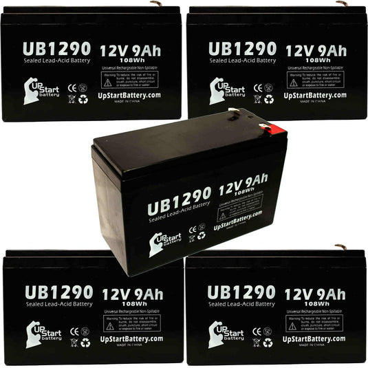 UB1290 Sealed Lead Acid Battery Replacement (12V, 9Ah, F1 Terminal, AGM, SLA)