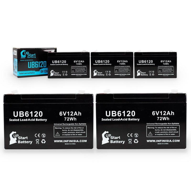 Load image into Gallery viewer, UB6120 Sealed Lead Acid Battery Replacement (6V, 12Ah, F1 Terminal, AGM, SLA)
