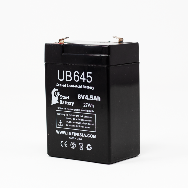 Load image into Gallery viewer, UB645 Sealed Lead Acid Battery Replacement (6V, 4.5Ah, F1 Terminal, AGM, SLA)
