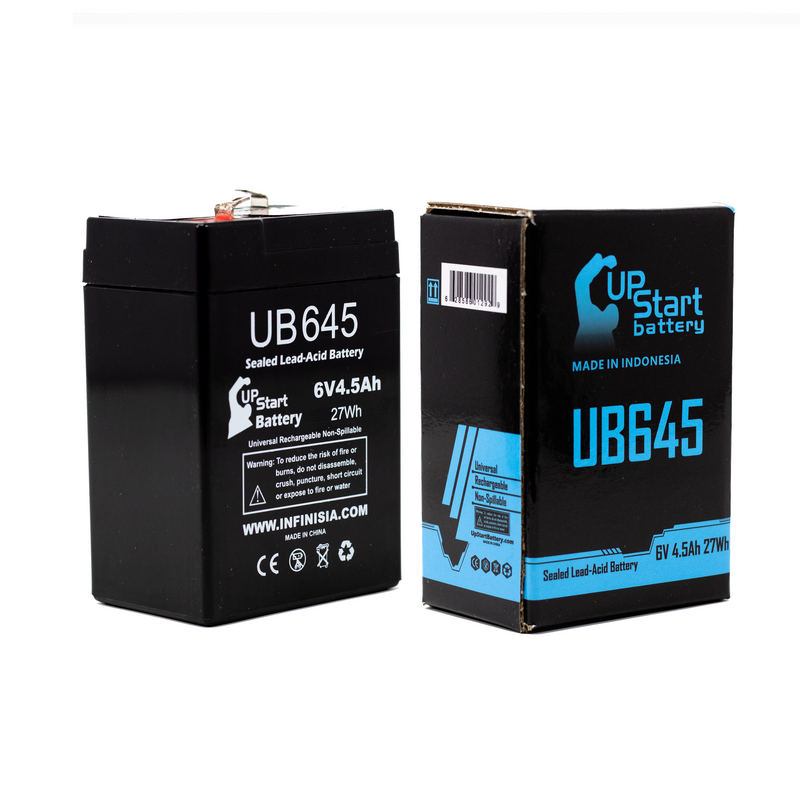 Load image into Gallery viewer, UB645 Sealed Lead Acid Battery Replacement (6V, 4.5Ah, F1 Terminal, AGM, SLA)

